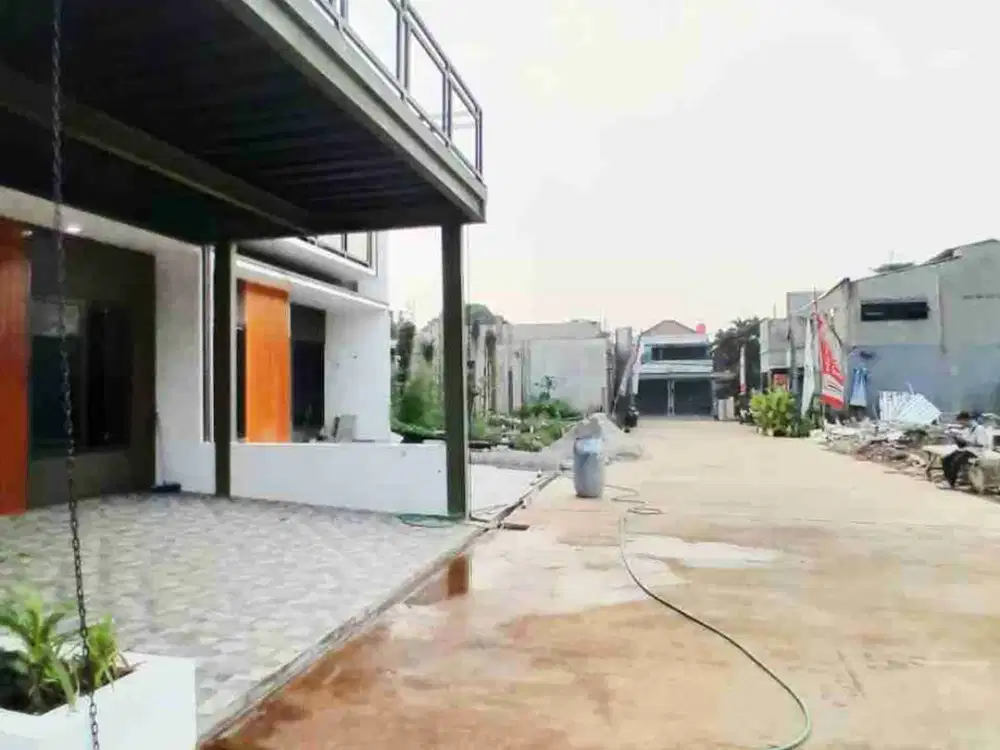 rumah modern glass SHM tanah luas siap kpr hanya 1 milyaran