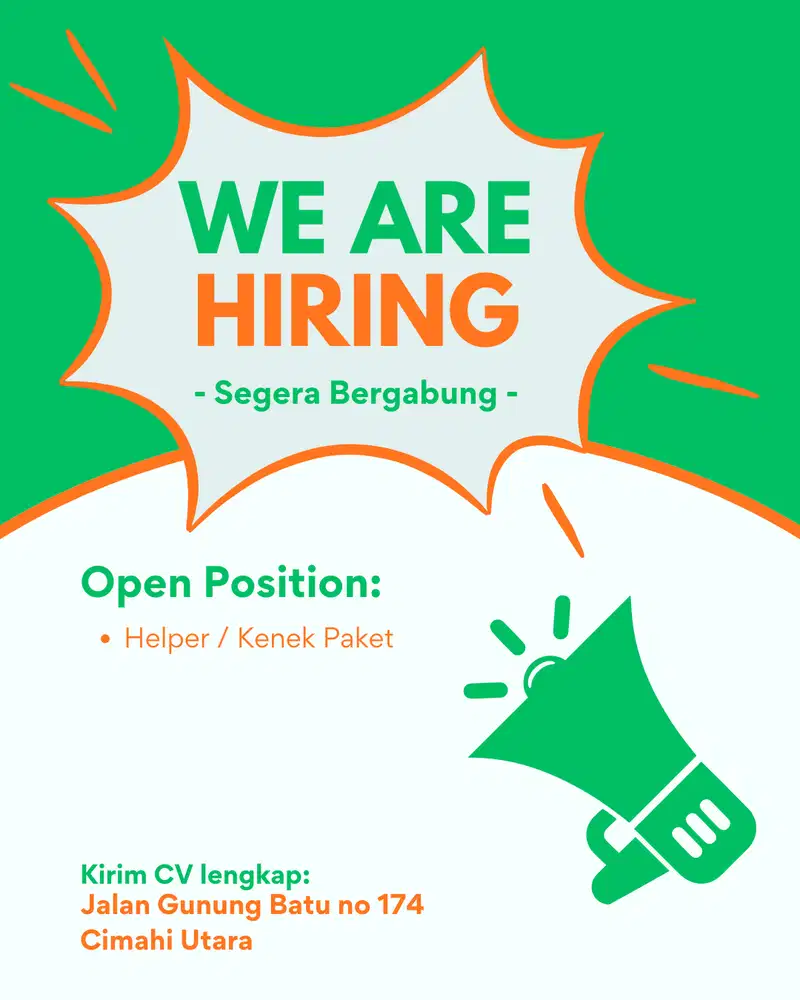 Lowongan Kerja Helper / Kenek Paket Ekspedisi