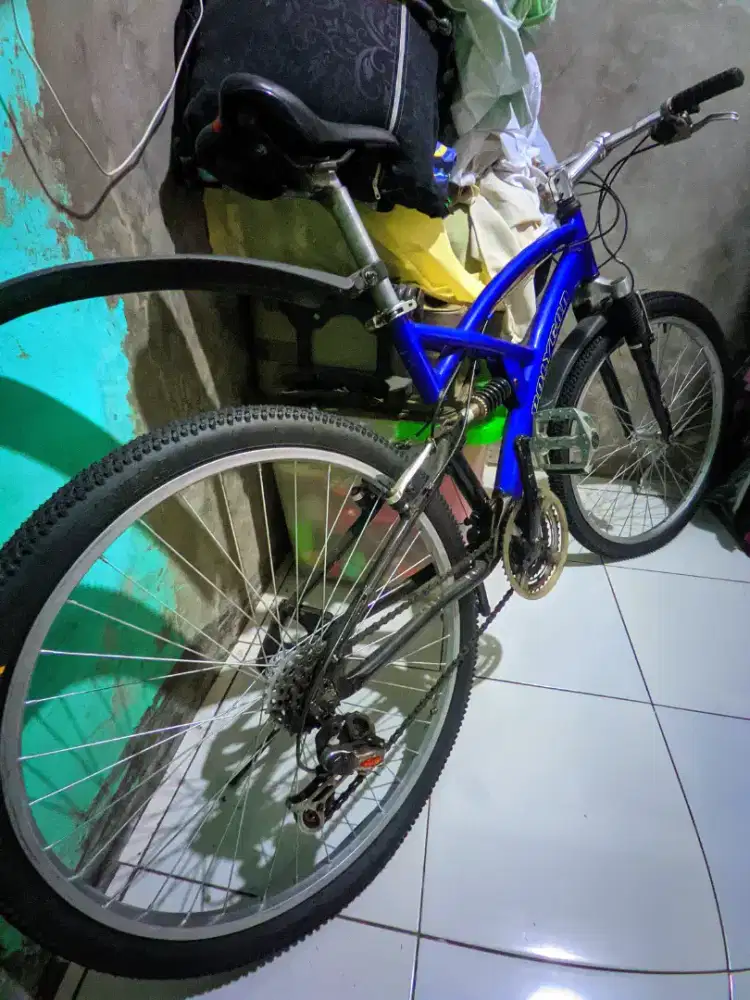 Polygon double shock batangan alumunium