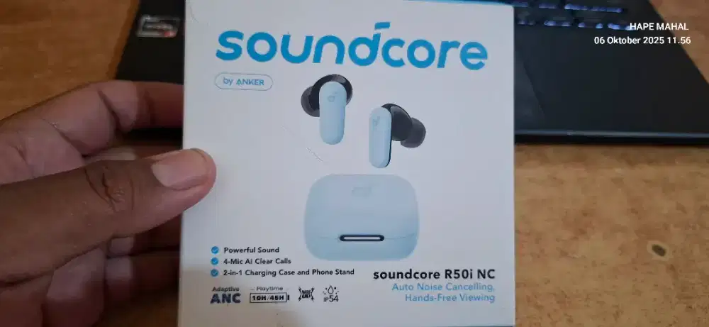 TWS Soundcore R50i NC biru baru pake