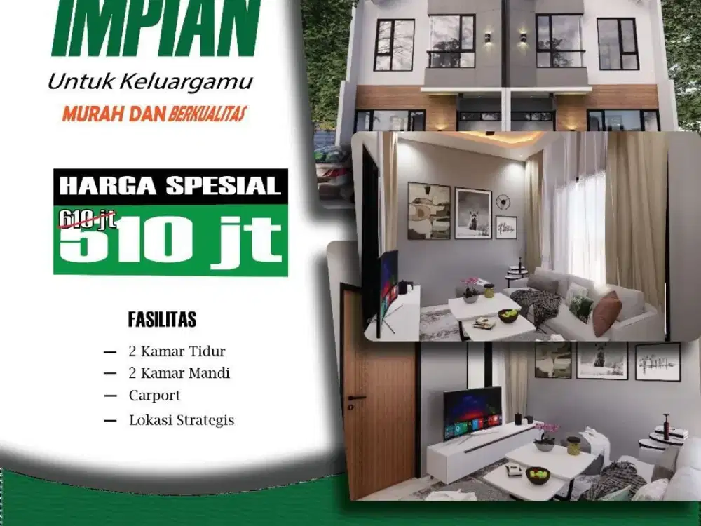Jual Rumah Modern Bonus Gratis Biaya SHM KPR SAYAP CIPAGERAN CIMAHI