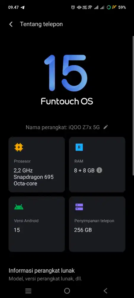 Iqoo z7x 5G 256GB