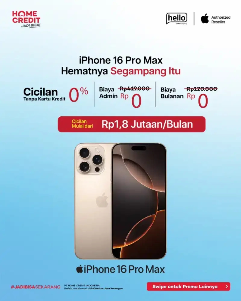 NEW IPHONE 16 PRO CICILAN TANPA KARTU KREDIT
