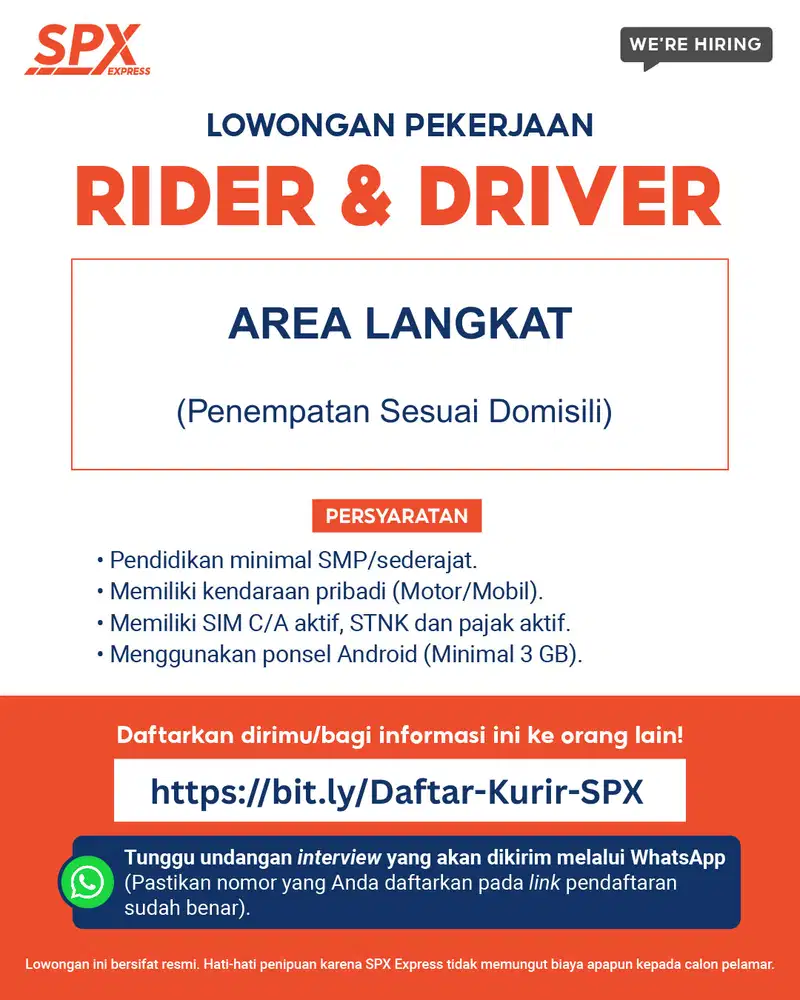 Dicari Cepat Kurir SPX Express