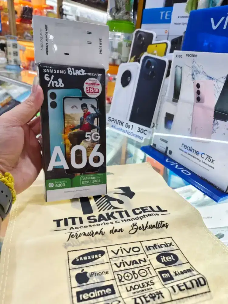 Samsung a06 5G 6/128 promo cuci gudang new 1 tahun garansi