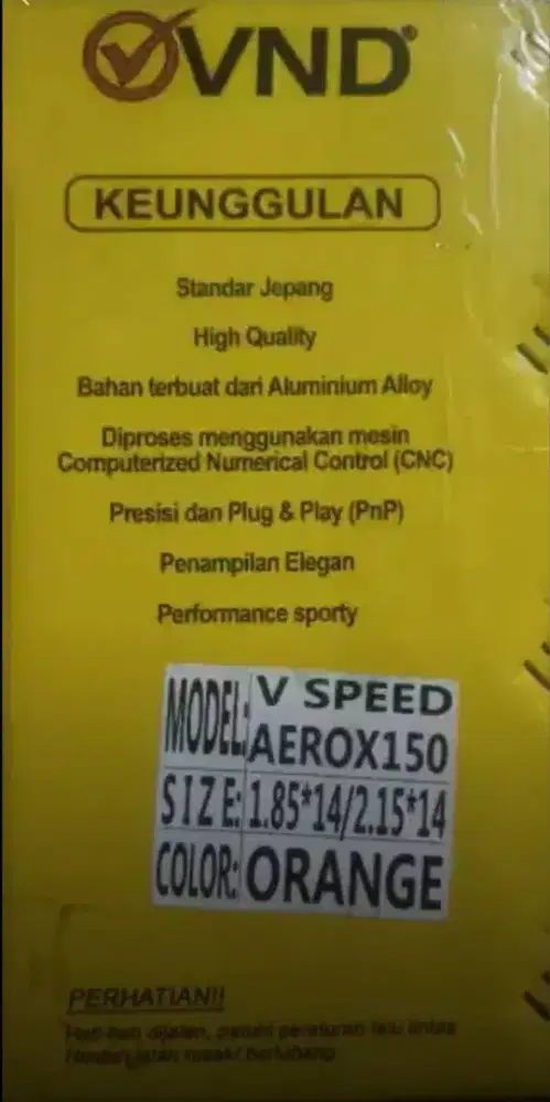 Velg VND R14 Orange Aerox New