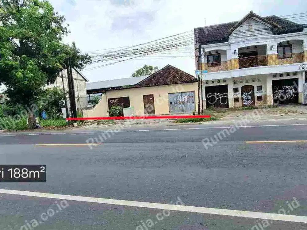 tanah pinggir jalan raya Wonosari piyungan