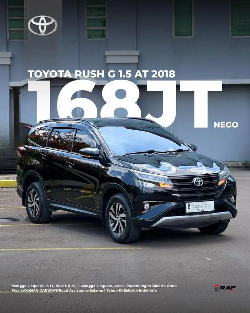 Toyota Rush Facelift 1.5 G AT 2018 Hitam Matic