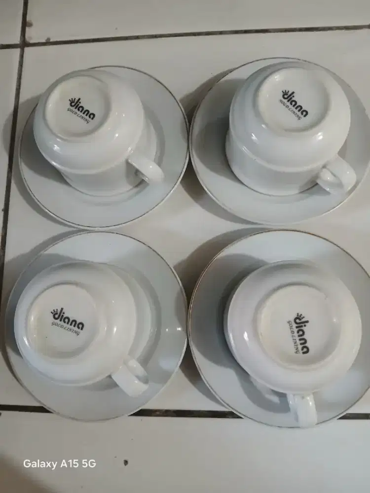 Tea/Coffee Set Merk Diana Gold Lining