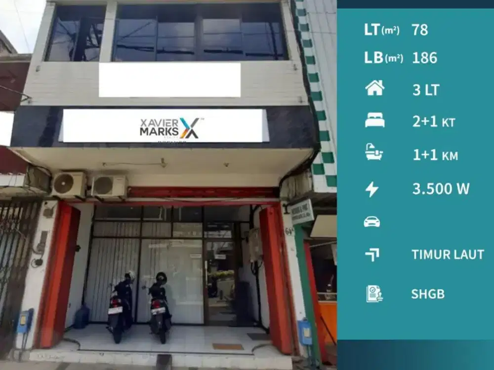 Ruko di Pusat Keramaian Kayutangan Klojen Malang Strategis