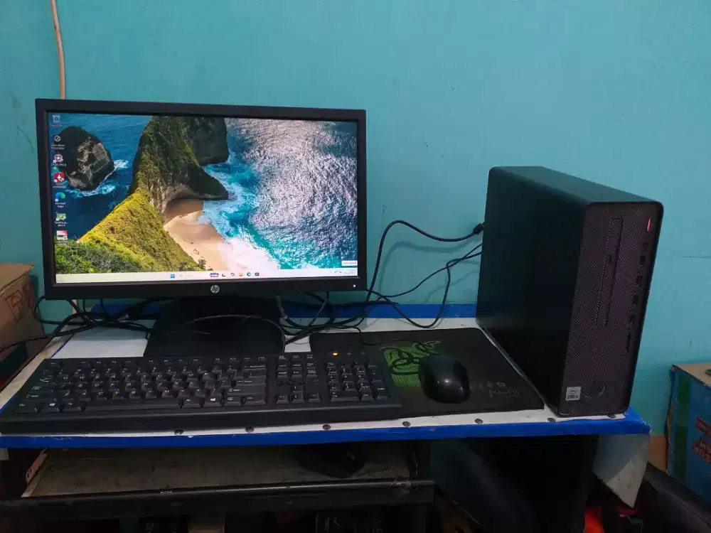 PC 1 SET SIAP PAKAI HP PRO G5 core I5 10400 LED 20inch bagus bandel