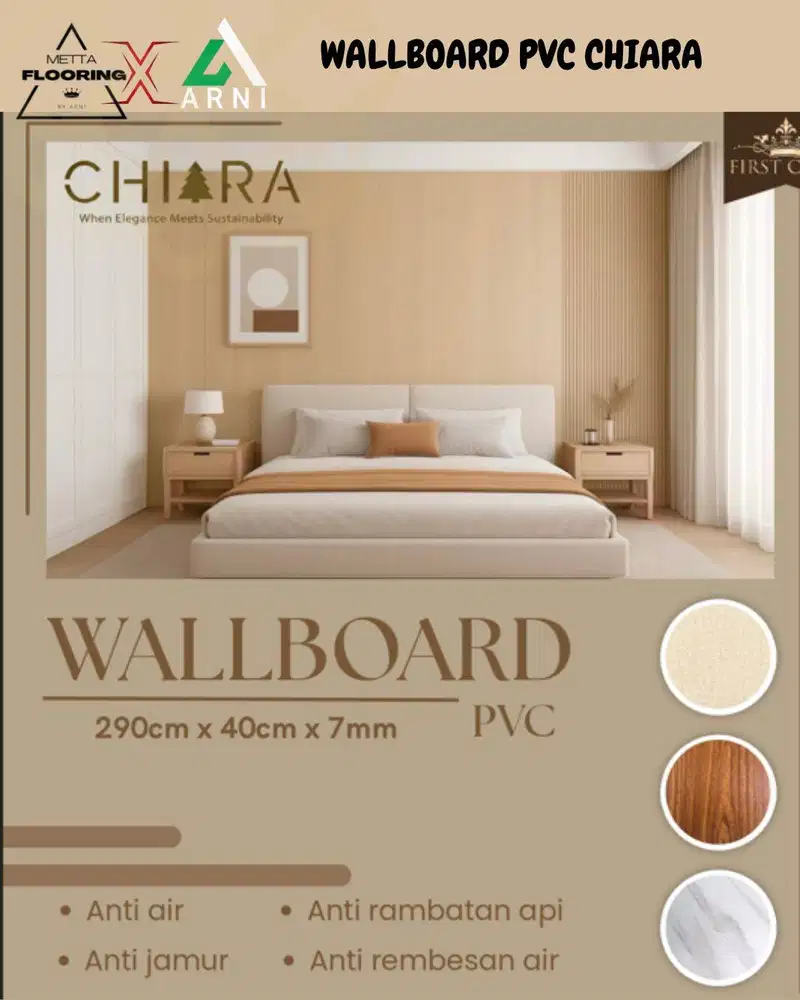 WALLBOARD PVC CHIARA 7MM