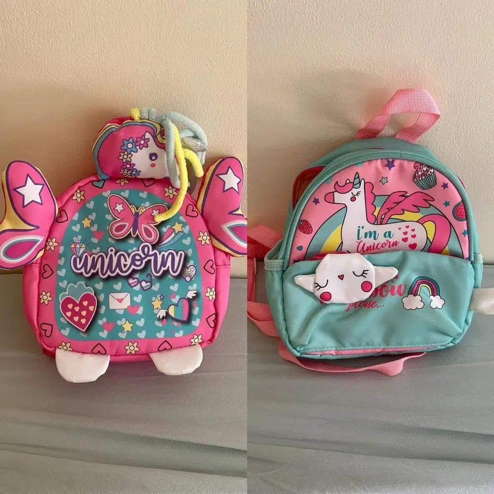 Preloved Tas Anti Lost Bag Sekolah TK Paud Unicorn
