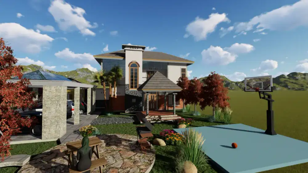 Terima bangun rumah minimalis, industrial, modern tropis dll