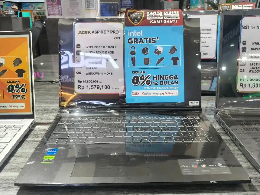 Acer Aspire 7 Pro i7 12650H RAM 16GB SSD 512GB RTX3050 6GB Kredit
