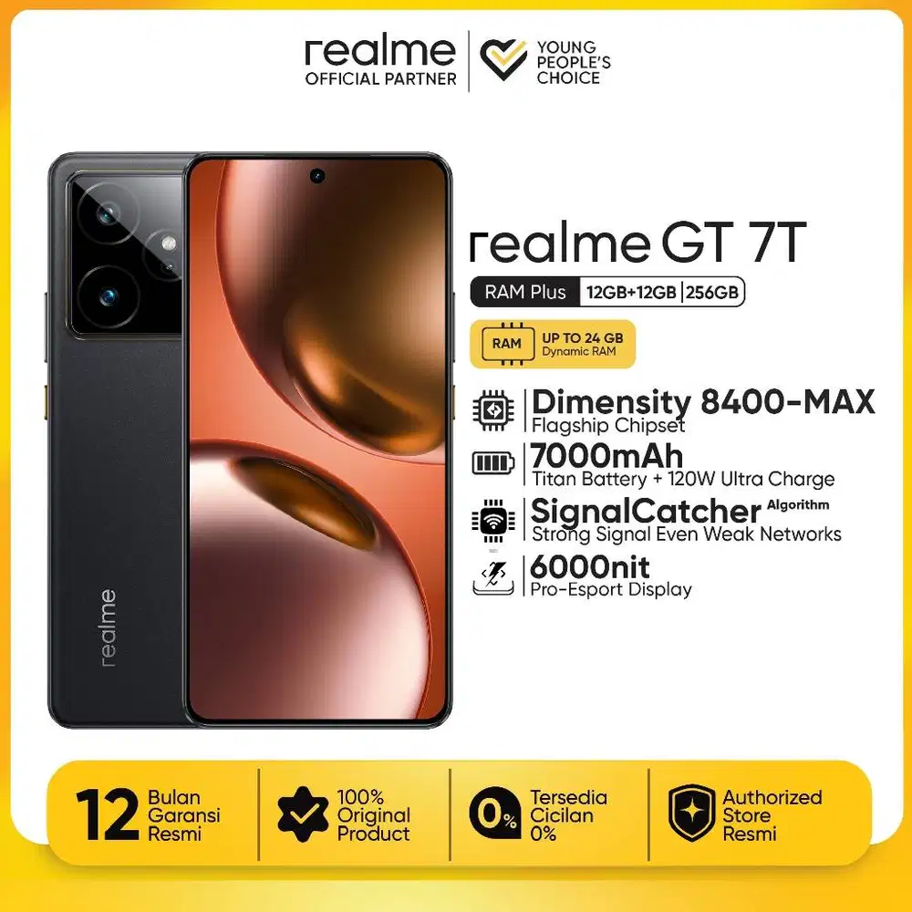 REALME GT 7T 5G (12/256) NEW GARANSI RESMI NASIONAL