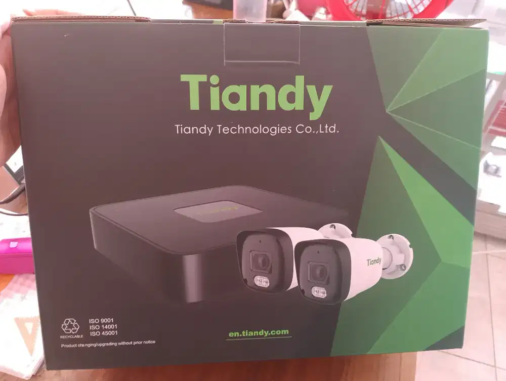 Paket 2 camera IP cam tiandy+ pasang