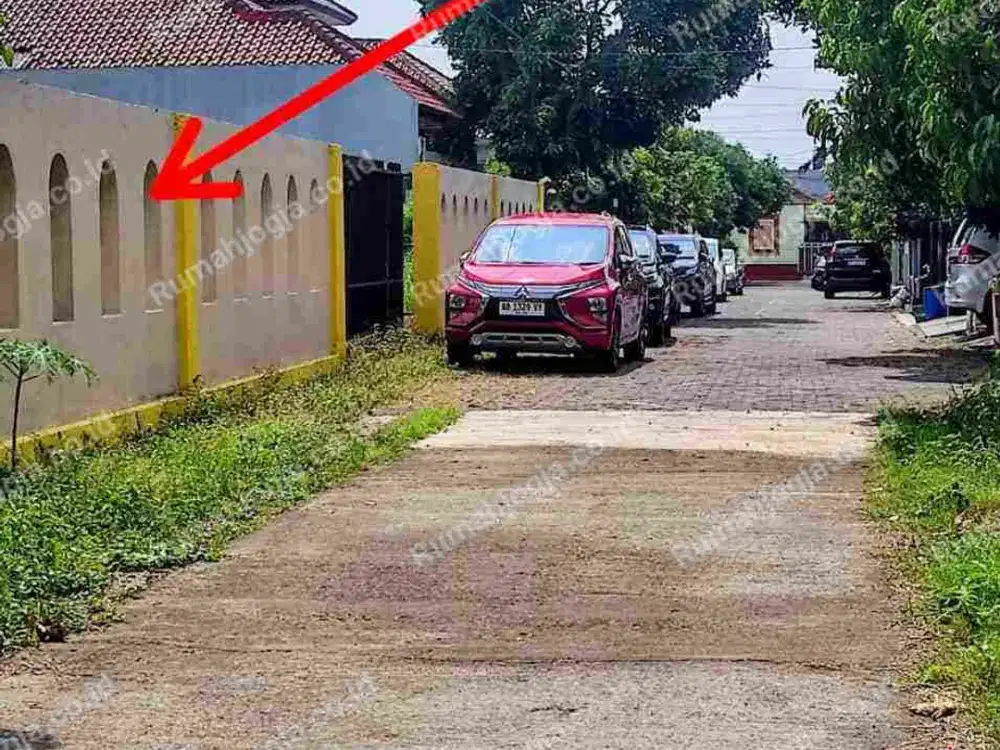 tanah strategis pinggir jalan aspal purwomartani cocok kavlingan hunian