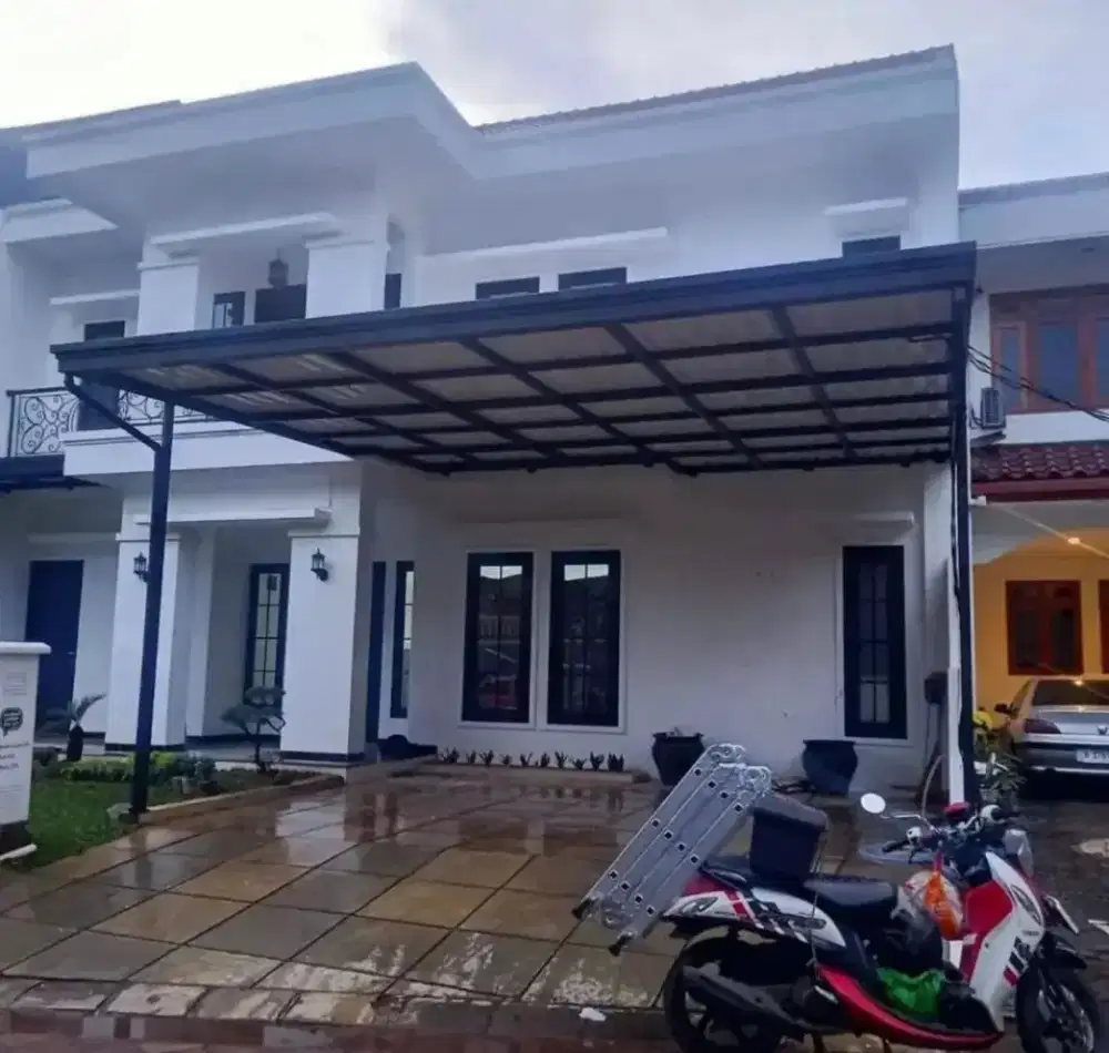 Kanopi besi hollow Galvanis atap alderon