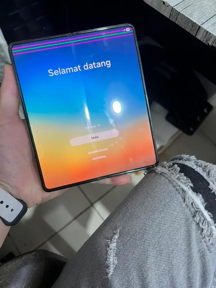 Samsung z fold 4 512gb resmi original minus lcd dalam ada garis aja