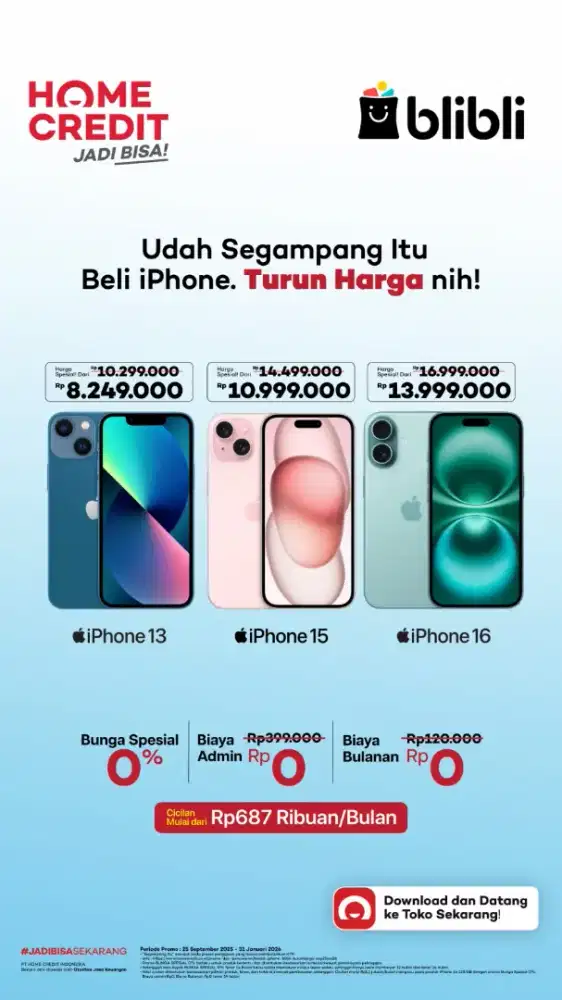 Cicilan  iphone 16 bunga 0%