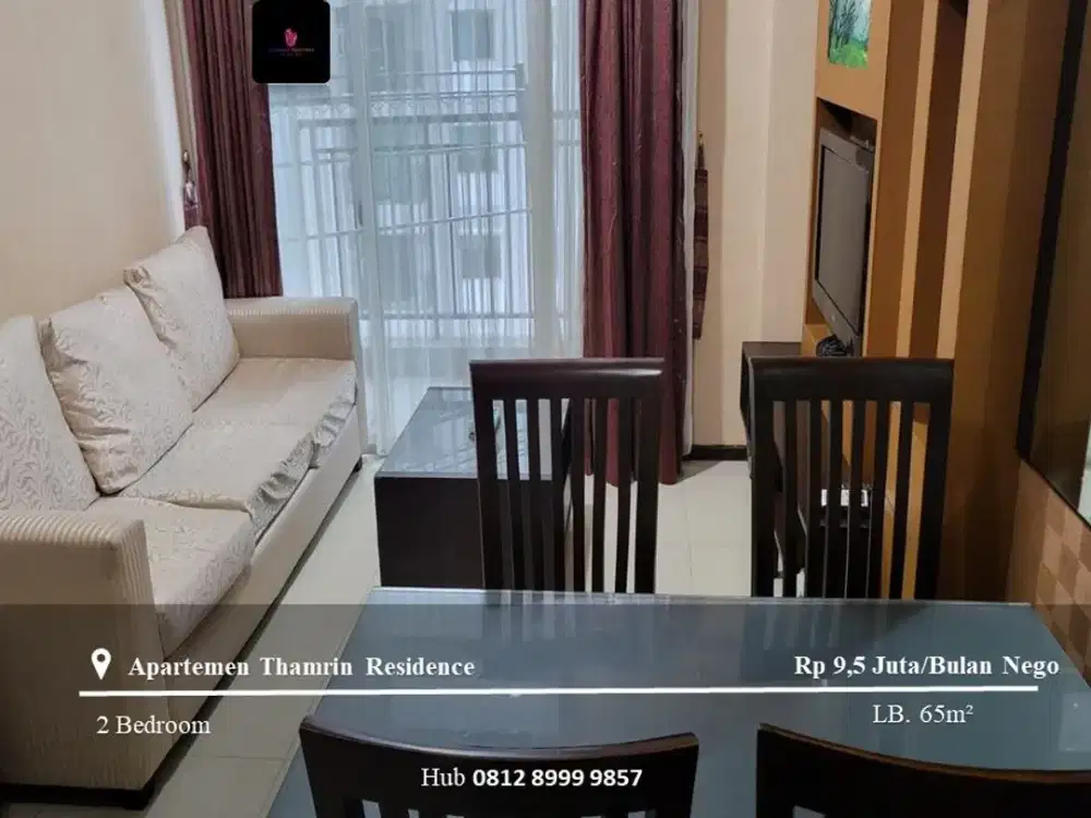 Disewakan Apartement Thamrin Residence High Floor 2BR Furnished