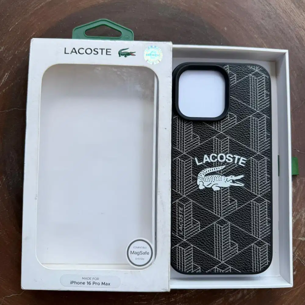 Case HP iPhone 16 Pro Lacoste MN Vintage LG Black