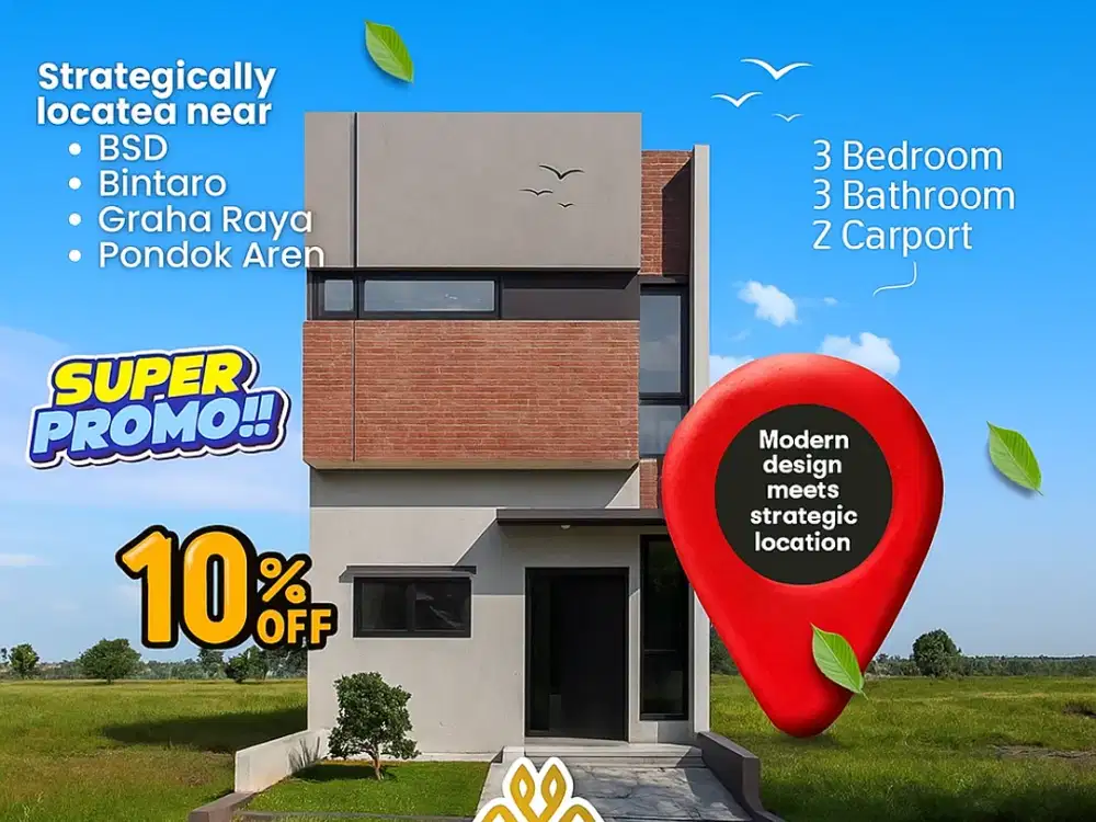 Jual Rumah di Bintaro BSD Serpong STrategis diantara 2 kawasan Premium
