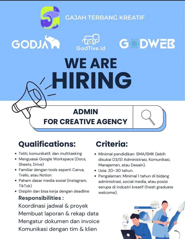 Lowongan Pekerjaan Admin