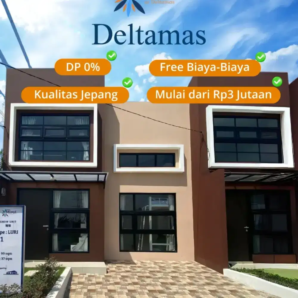 Rumah Siap Huni Free Biaya-biaya, Sertifikat SHM, di Deltamas Cikarang