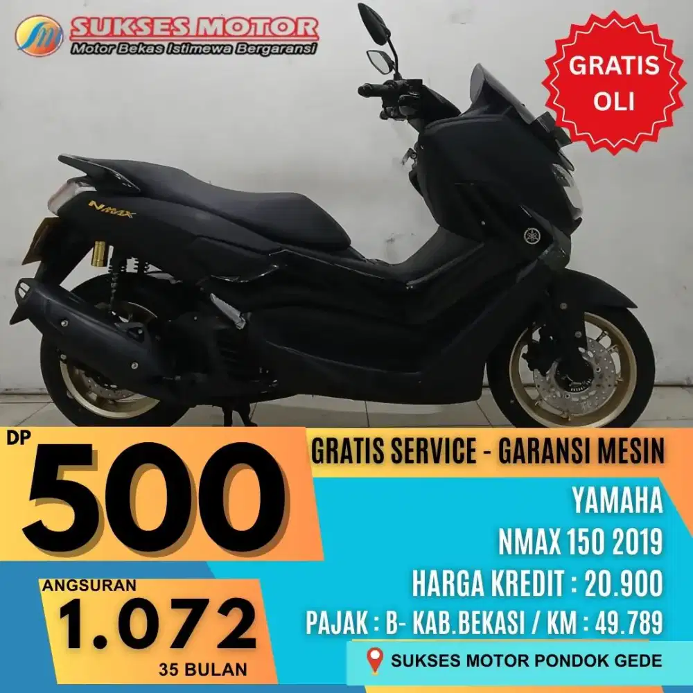 CICILAN 0% CC / PAYLATER YAMAHA NMAX 150 TH 2019 HITAM PROSES CEPAT