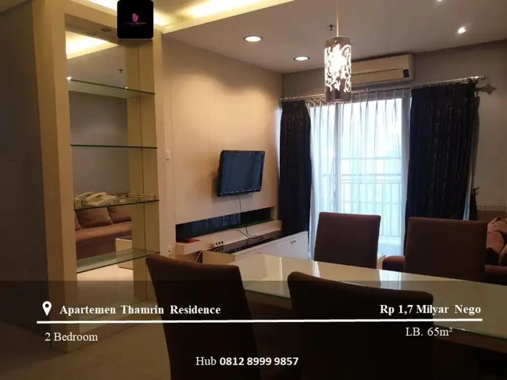 Dijual Apartement Thamrin residence Mid Floor 2BR FF