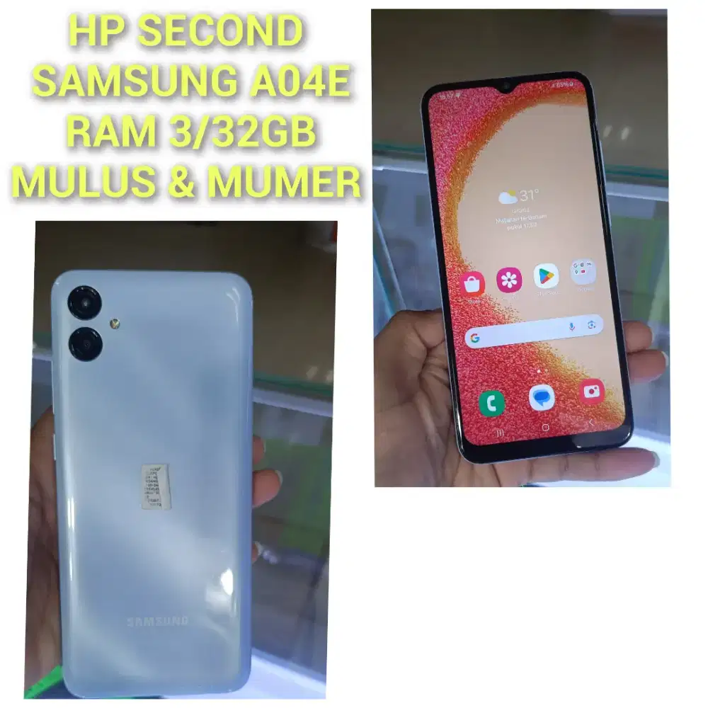 Samsung A04E ram 3/32gb mulus no minus charger+ hp only