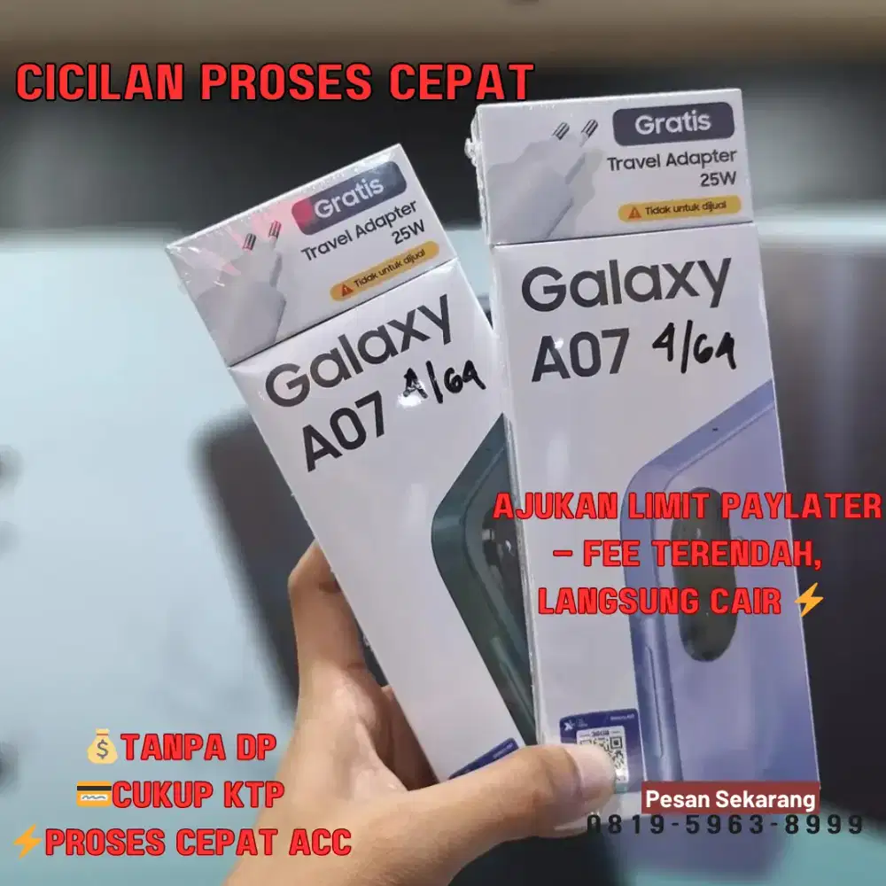 Samsung A07 16/256GB Segel – Bisa Bayar Pakai Semua Paylater