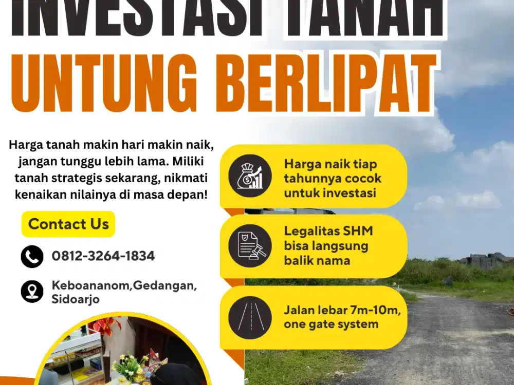 tanah kavling gedangan sidoarjo siap bangun