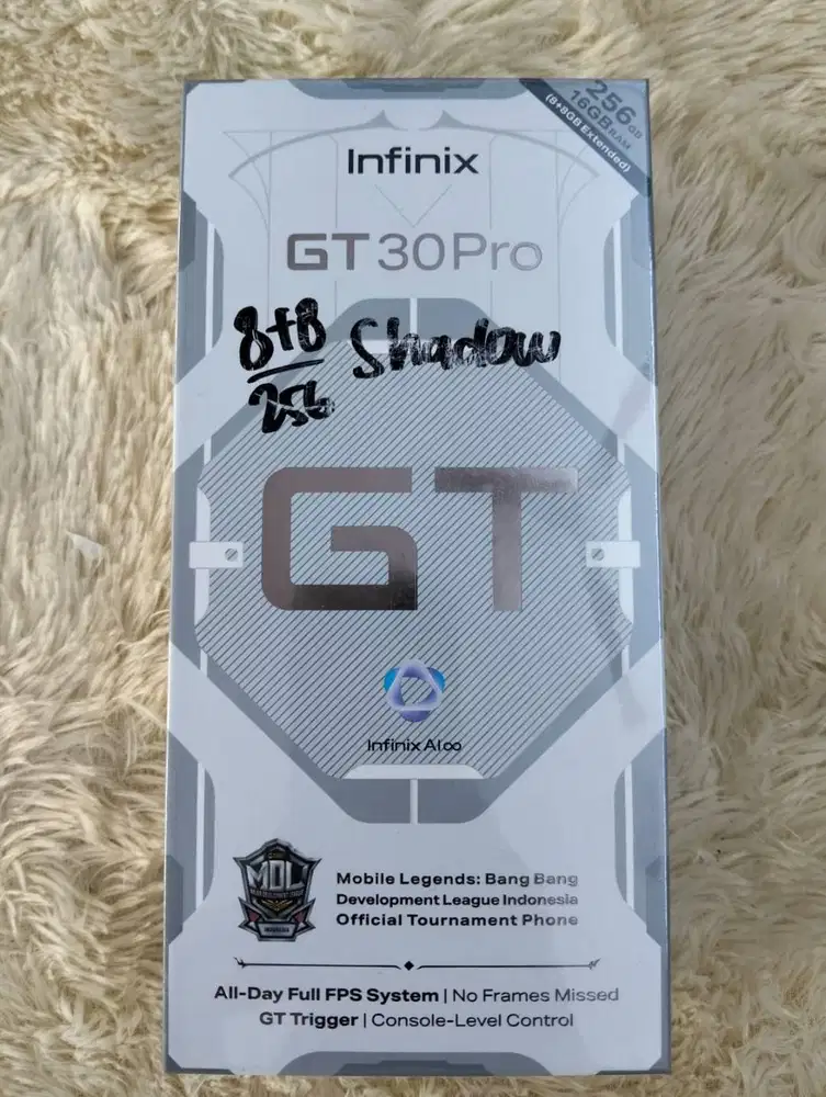 Infinix GT 30 Pro 8GB+256GB Ori — HP Gaming AMOLED 120Hz Baterai Awet
