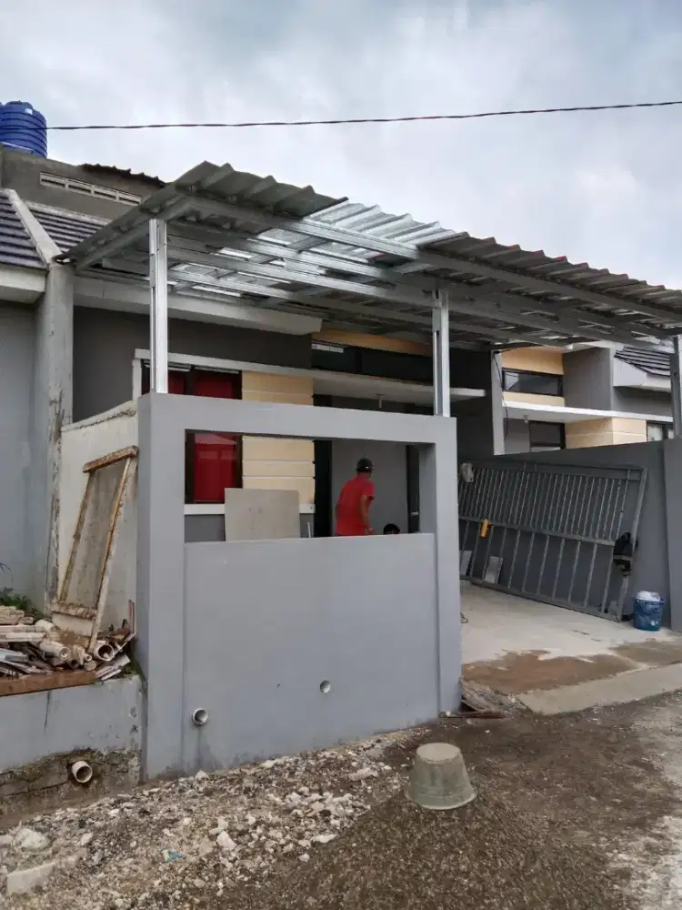 Kanopi baja ringan atap alderon, spandek pasir dan polos