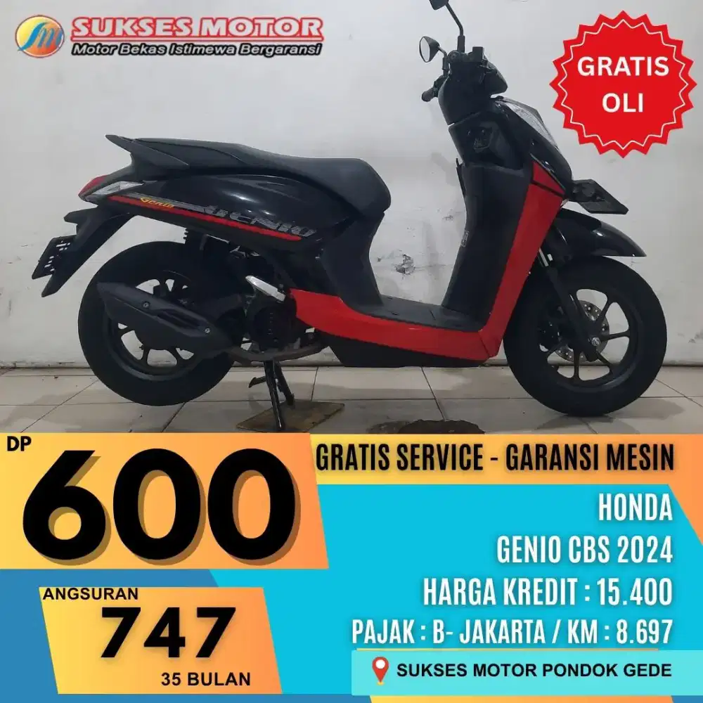 KTP DAERAH BISA DIBANTU PROSES KREDIT HONDA GENIO CBS TH 2024