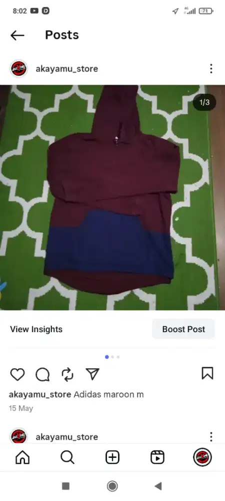 Switer maroon nnike* original