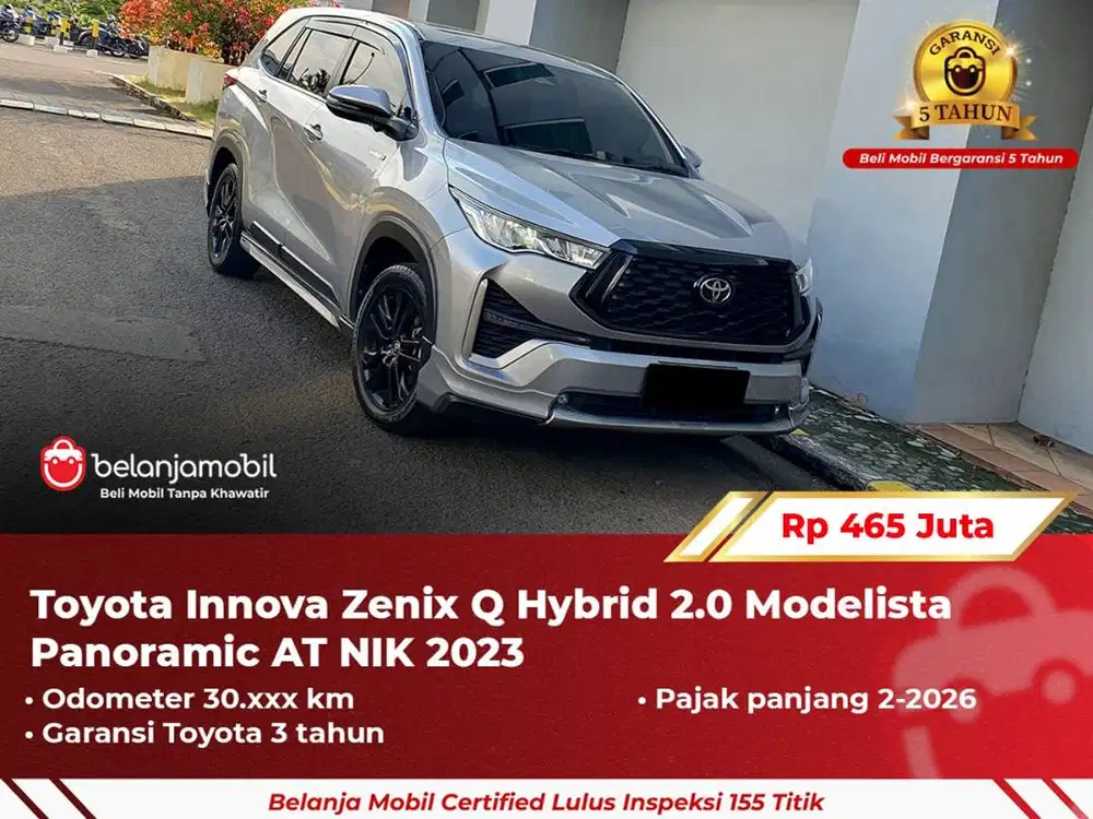 [ GARANSI 5TH ] Toyota Innova Zenix Q Hybrid 2.0 Modelista 2023/2024