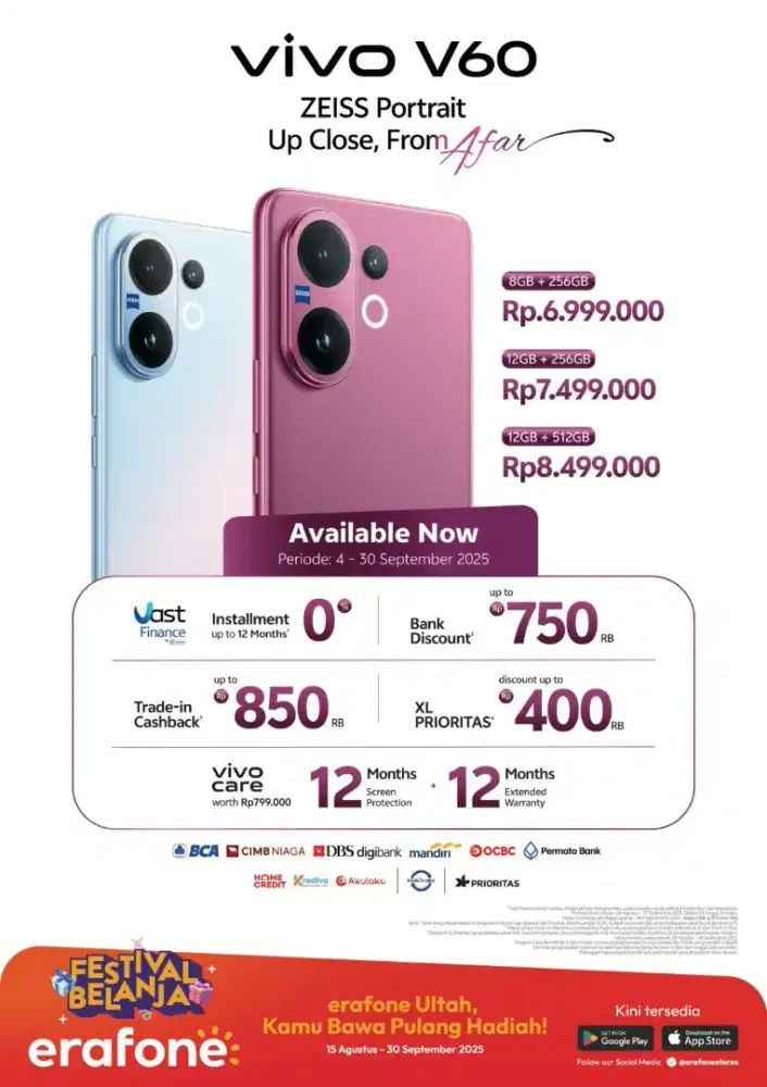 VIVO V60 RAM 16/256 GB