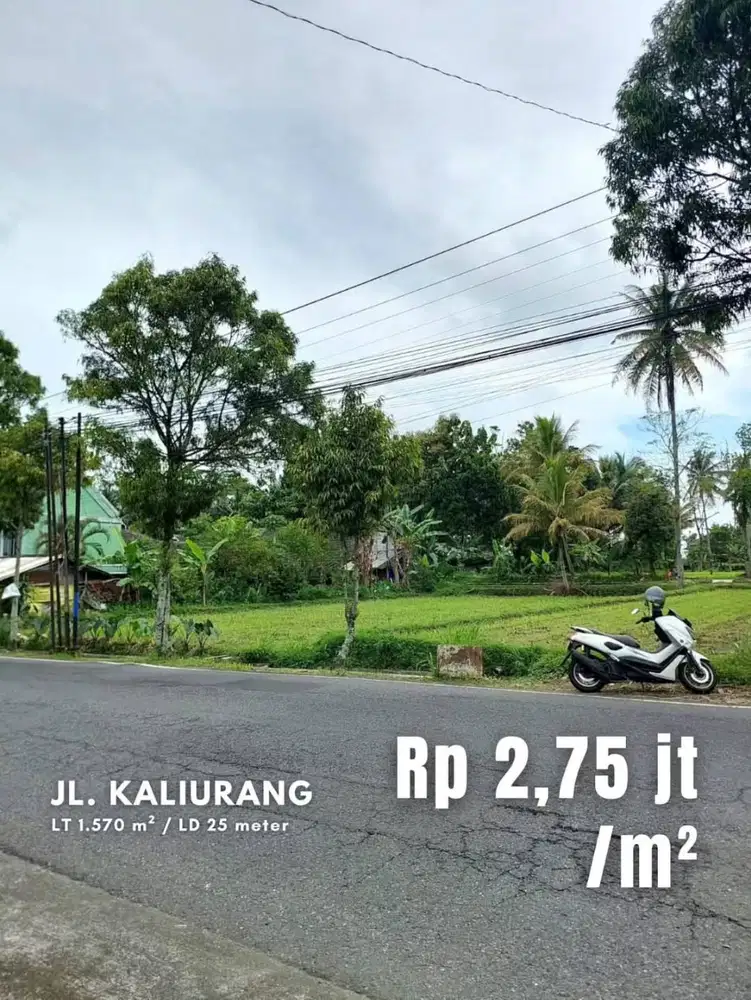Dijual Tanah Strategis di Tepi Jalan Kaliurang Km 19,5