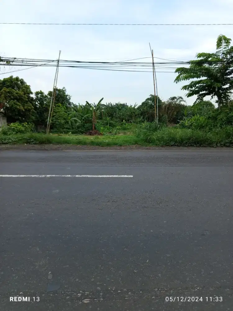 Jual cepat BU tanah SHM nempel jalan Raya 1888m² hanya 1,4jt/m²