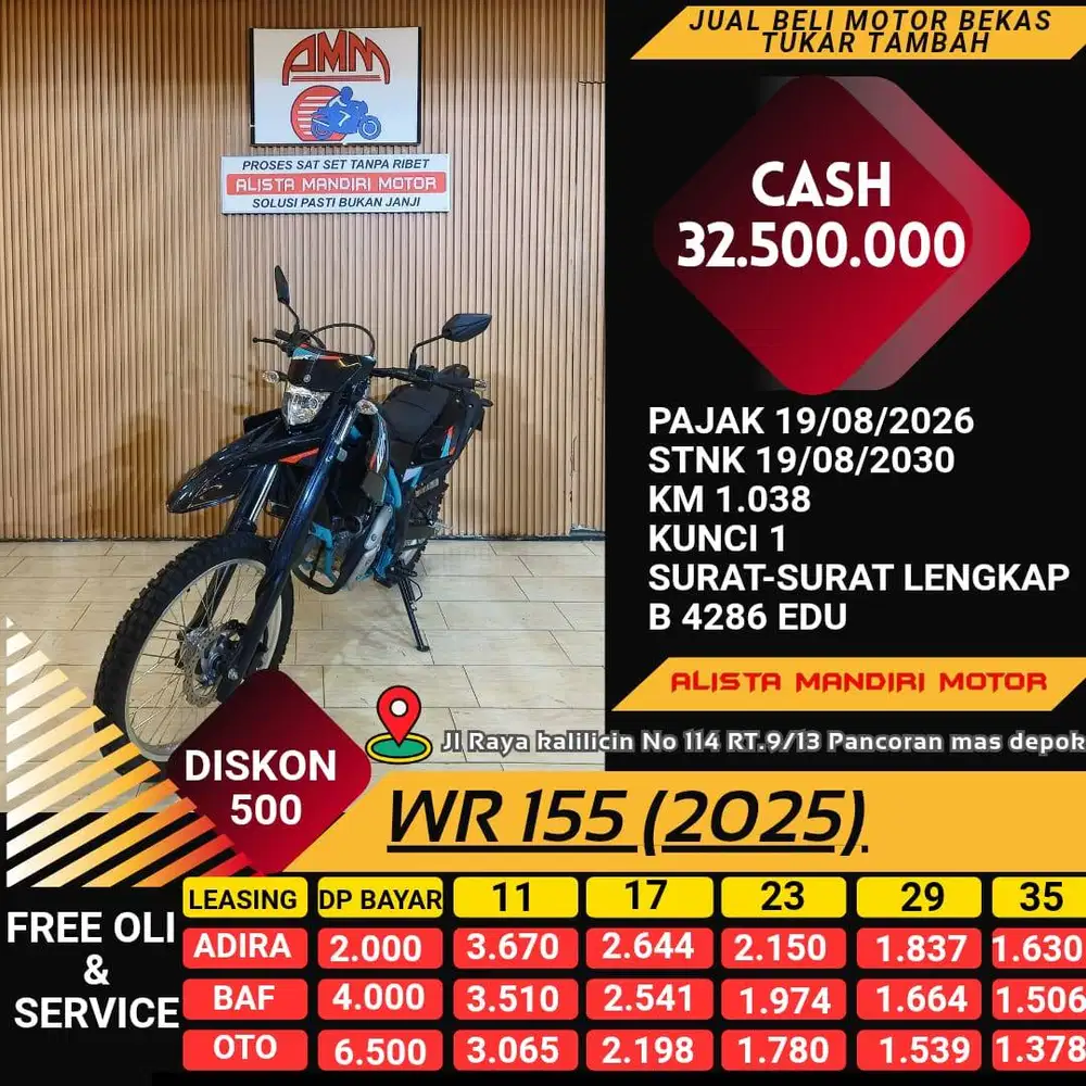 WR 155 2025 MOTOR SPORT KEREN RASA BARU BISA DI KREDIT