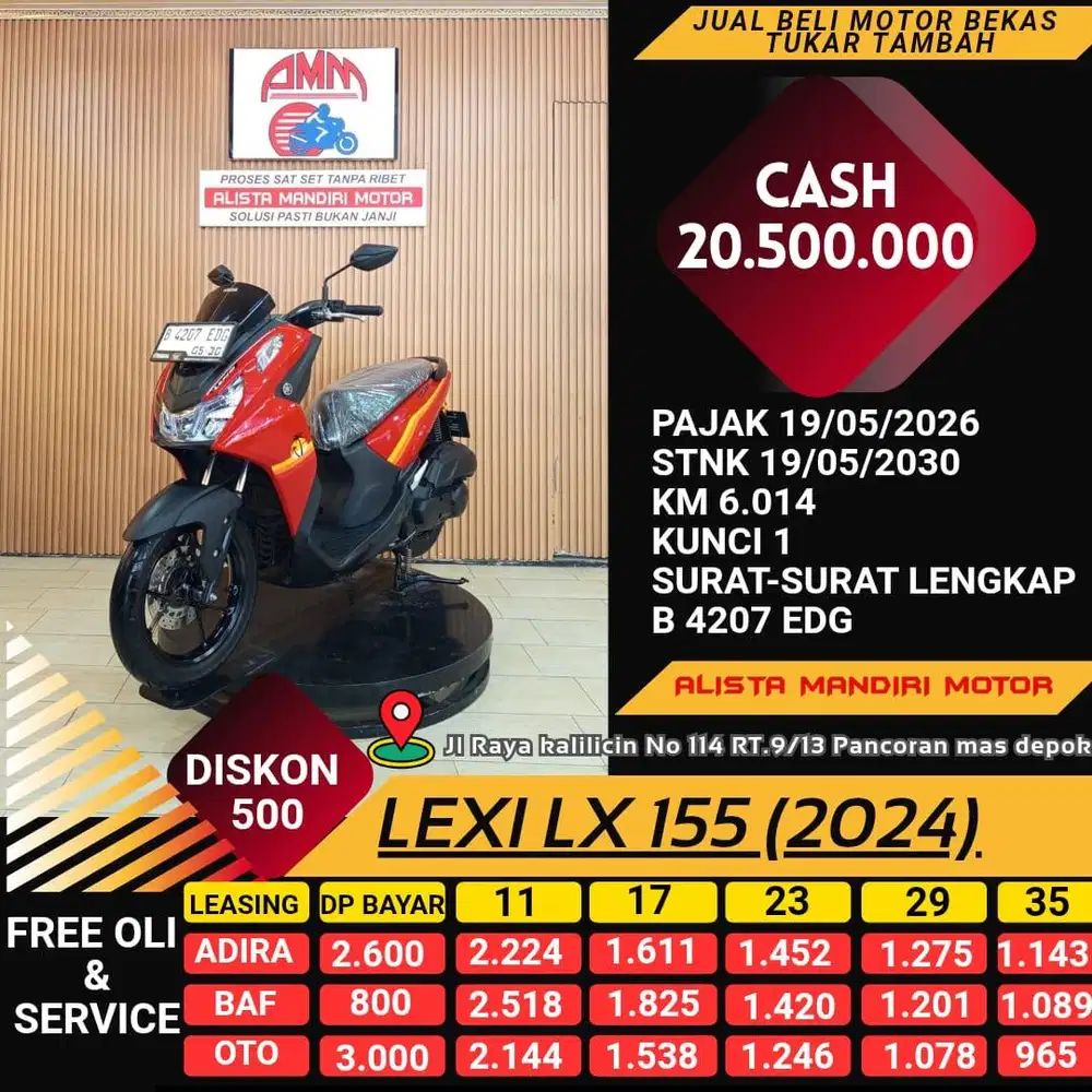 LEXI LX 155 2024 MOTOR MATIC KEYLESS BISA DI KREDIT HARGA TERJANGKAU
