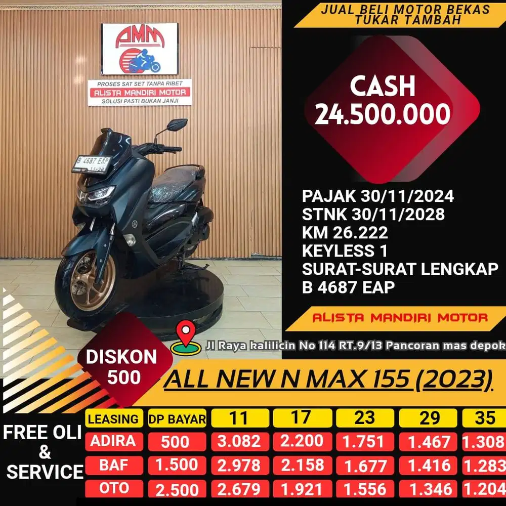 ALL NEW N MAX 155 2023 MOTOR MATIC BISA DI KREDIT SURAT-SURAT LENGKAP
