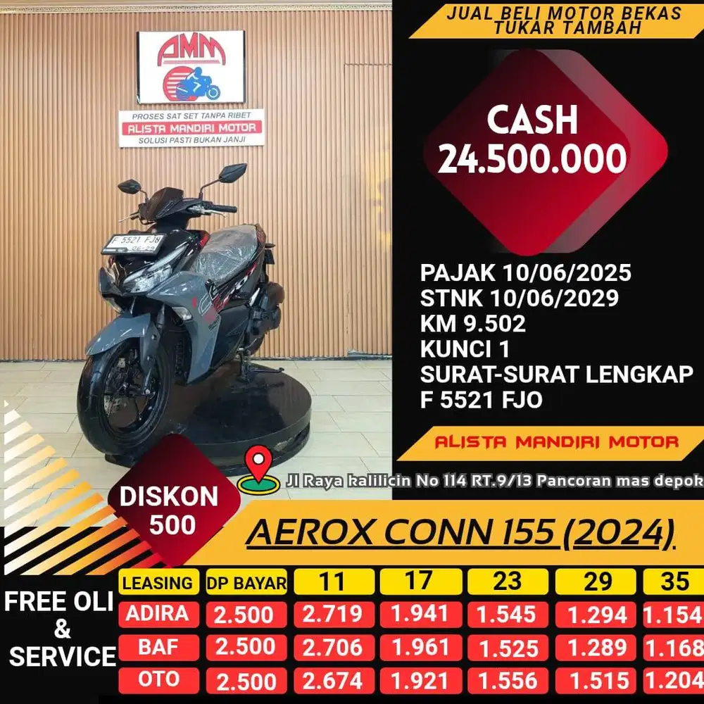 AEROX CONN 155 2024 MOTOR MATIC KEREN RASA BARU BISA DI KREDIT