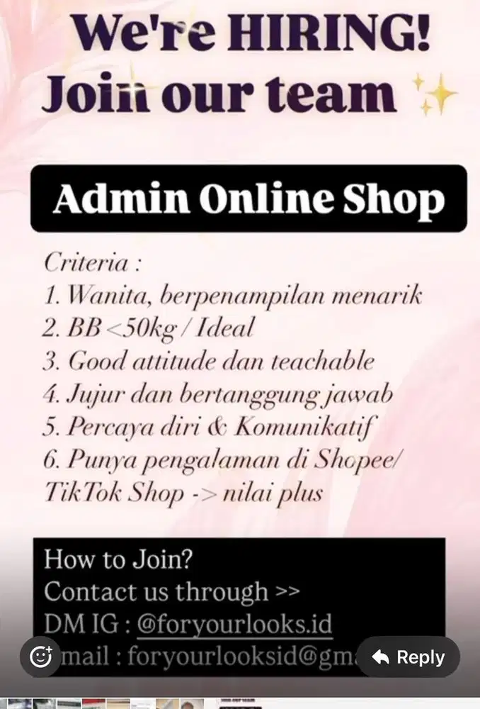 Lowongan kerja admin online