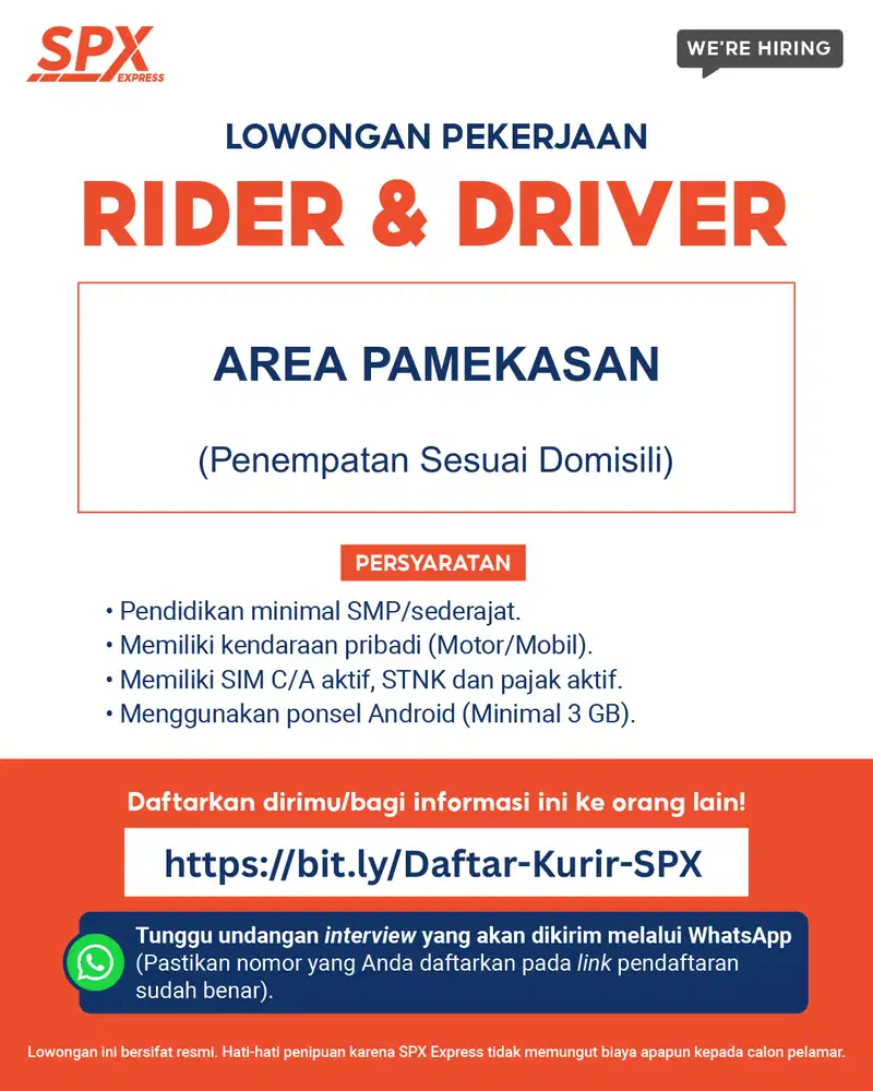 Dicari Cepat Kurir SPX Express