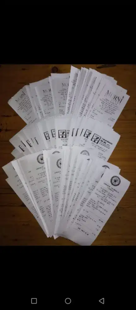 Dummy tiket/dummy struk/nota